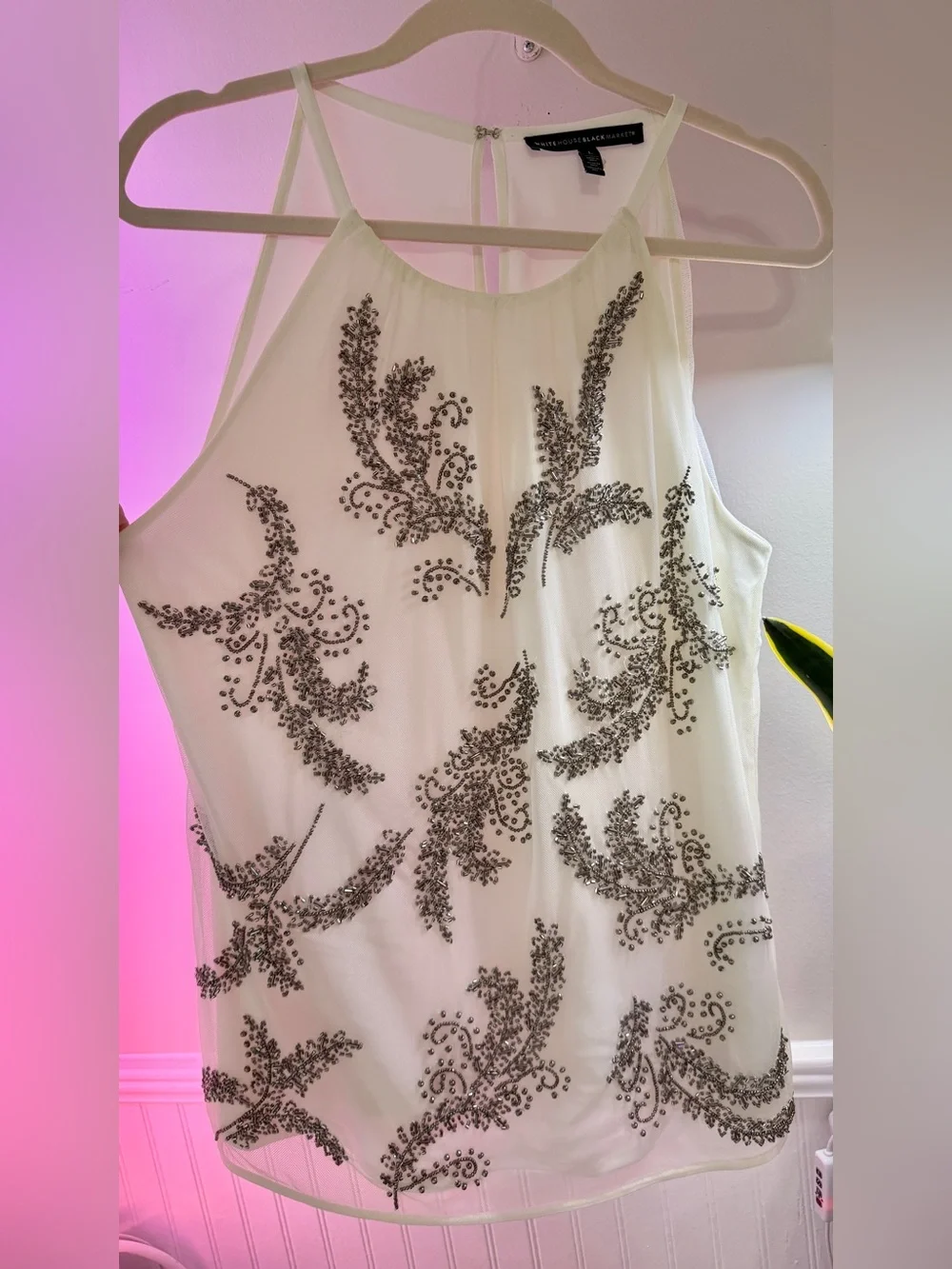 White House Black Market Soft Pink Sleeveless Top Size L - Picture 13 of 15